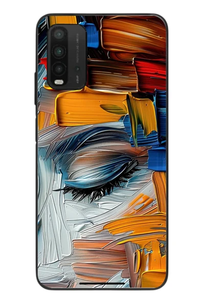 Le Balvo Redmi 9T Uyumlu Göz Boyama Fırçaları Baskılı Silikon Kılıf ürün görseli 1