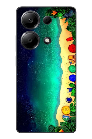 Le Balvo Redmi Note 13 Pro 4G Uyumlu Tatil Kumsal Gecesi Baskılı Silikon Kılıf ürün görseli 1