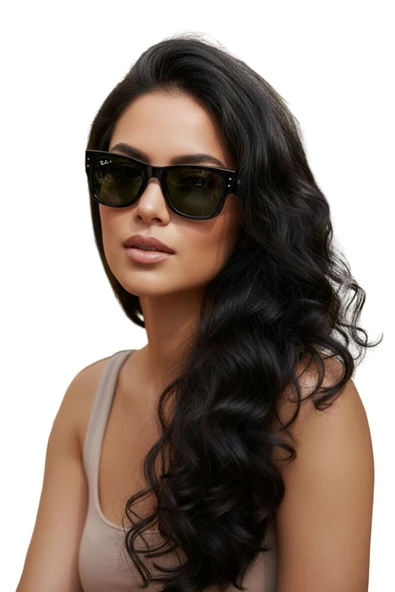 Ray-Ban RB 0840S 90131 51 Mega Wayfarer Unisex Siyah Kemik Güneş Gözlüğü ürün görseli 1