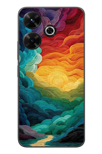 Le Balvo Redmi 13 Uyumlu Gün Doğumu ve Batımı Baskılı Silikon Kılıf ürün görseli 1