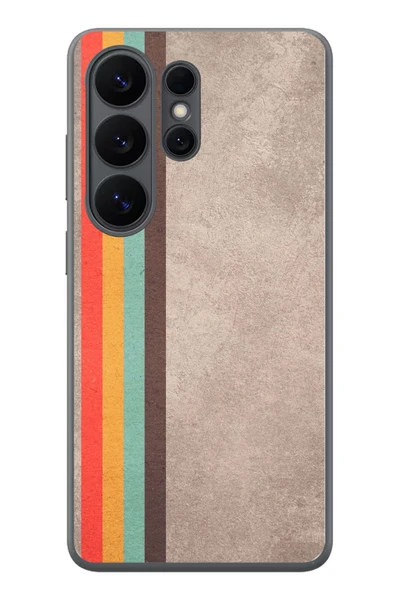 Le Balvo Samsung Galaxy S26 Ultra Uyumlu Retro Gökkuşağı Baskılı Silikon Kılıf ürün görseli 1