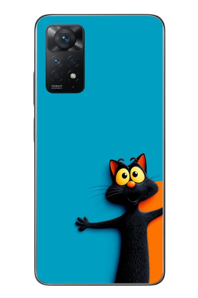 Le Balvo Redmi Note 11 Pro 4G Uyumlu Kedi Uyarısı Baskılı Silikon Kılıf ürün görseli 1