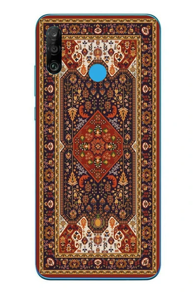 Le Balvo Huawei P30 Lite Uyumlu Anadolu Motif Halısı Baskılı Silikon Kılıf ürün görseli 1