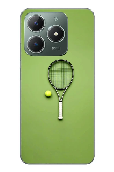 Le Balvo Realme C61 Uyumlu Tenis Raketi Baskılı Silikon Kılıf ürün görseli 1