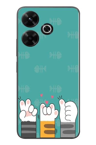 Le Balvo Redmi 13 Uyumlu Kedi Patileri Baskılı Silikon Kılıf ürün görseli 1