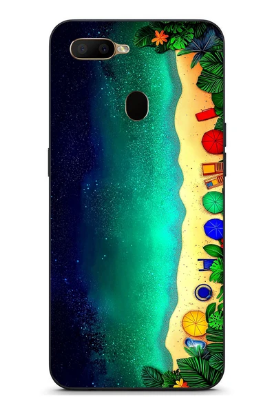 Le Balvo Oppo A5S Uyumlu Tatil Kumsal Gecesi Baskılı Silikon Kılıf ürün görseli 1