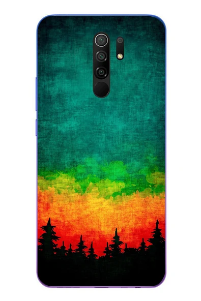 Le Balvo Redmi 9 Uyumlu Orman Gecesi Renkli Baskılı Silikon Kılıf ürün görseli 1