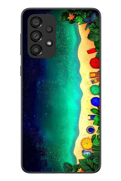 Le Balvo Samsung Galaxy A33 Uyumlu Tatil Kumsal Gecesi Baskılı Silikon Kılıf ürün görseli 1