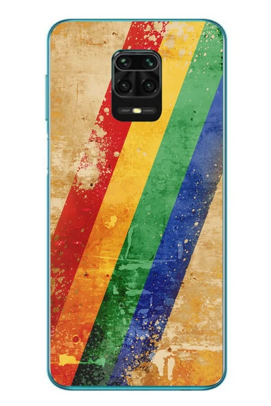 Le Balvo Redmi Note 9s Uyumlu Yan Gökkuşağı Baskılı Silikon Kılıf ürün görseli 1