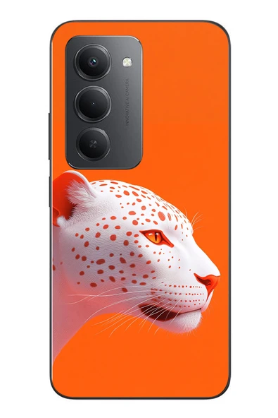 Le Balvo Redmi 15 Uyumlu Turuncu Kaplan Baskılı Silikon Kılıf ürün görseli 1