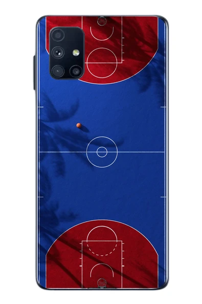 Le Balvo Samsung Galaxy M51 Uyumlu Basketbol Sahası Baskılı Silikon Kılıf ürün görseli 1