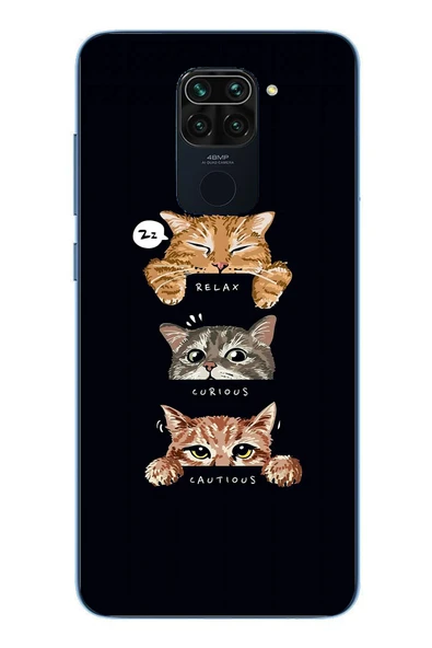 Le Balvo Redmi Note 9 Uyumlu Kedi Halleri Baskılı Silikon Kılıf ürün görseli 1
