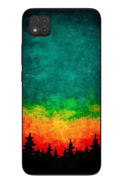 Le Balvo Redmi 9C Uyumlu Orman Gecesi Renkli Baskılı Silikon Kılıf ürün görseli 1