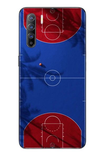 Le Balvo Oppo Reno 3 Uyumlu Basketbol Sahası Baskılı Silikon Kılıf ürün görseli 1