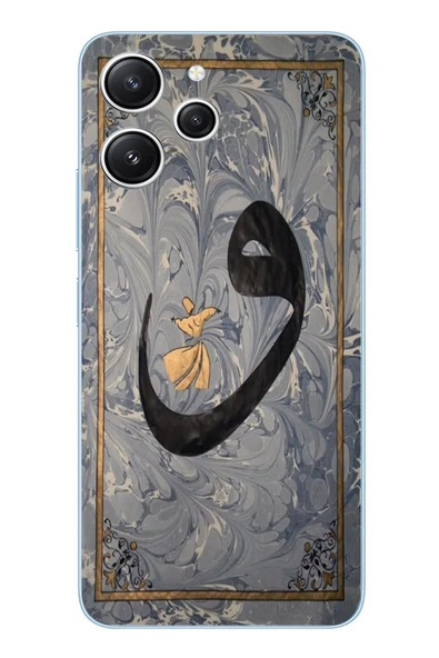 Le Balvo Redmi 12 Uyumlu Vav Harfi Gri Baskılı Silikon Kılıf ürün görseli 1