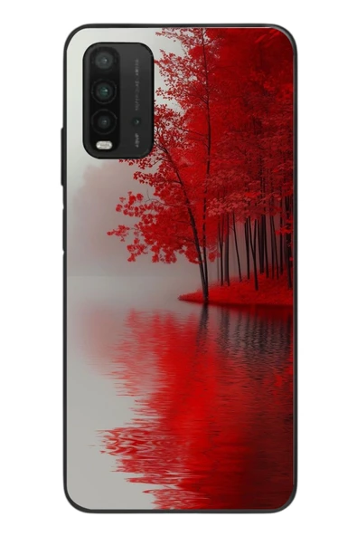 Le Balvo Redmi 9T Uyumlu Sonbahar Gölü Baskılı Silikon Kılıf ürün görseli 1