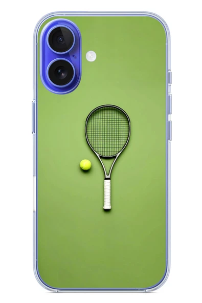 Le Balvo İphone 16 Uyumlu Tenis Raketi Baskılı Silikon Kılıf ürün görseli 1