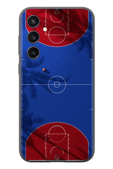 Le Balvo Samsung Galaxy S23 Uyumlu Basketbol Sahası Baskılı Silikon Kılıf ürün görseli 1