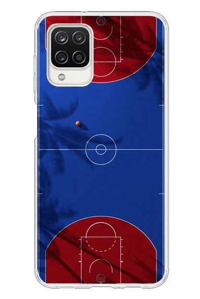 Le Balvo Samsung Galaxy A12 Uyumlu Basketbol Sahası Baskılı Silikon Kılıf ürün görseli 1