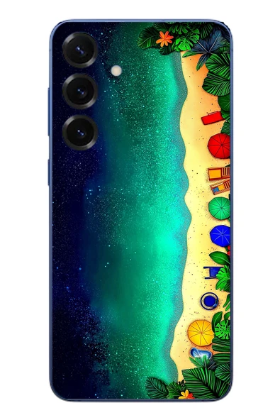 Le Balvo Samsung Galaxy S25 Plus Uyumlu Tatil Kumsal Gecesi Baskılı Silikon Kılıf ürün görseli 1