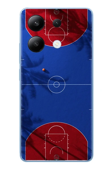 Le Balvo Redmi Note 13 4G Uyumlu Basketbol Sahası Baskılı Silikon Kılıf ürün görseli 1