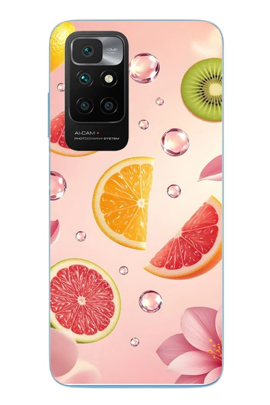 Le Balvo Redmi 10 2022 Uyumlu Meyve Dilimleri Baskılı Silikon Kılıf ürün görseli 1