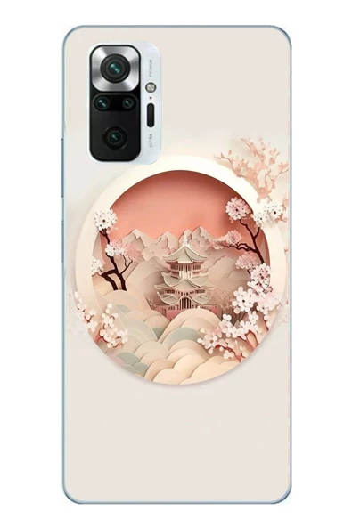 Le Balvo Redmi Note 10 Pro Uyumlu Manzar Retro Yuvarlak Baskılı Silikon Kılıf ürün görseli 1