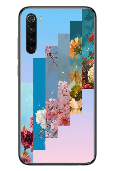 Le Balvo Redmi Note 8 Uyumlu Dik Çiçek Tabloları Baskılı Silikon Kılıf ürün görseli 1