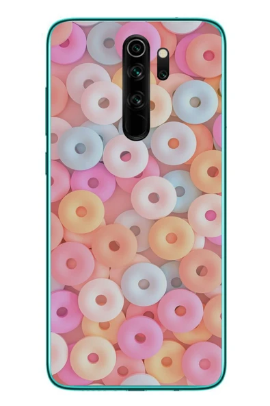 Le Balvo Redmi Note 8 Pro Uyumlu Renkli Yuvarlak Şekerler Baskılı Silikon Kılıf ürün görseli 1