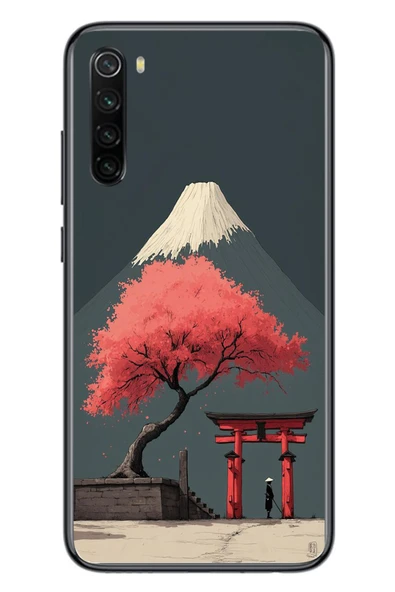 Le Balvo Redmi Note 8 Uyumlu Fuji Dağı Baskılı Silikon Kılıf ürün görseli 1