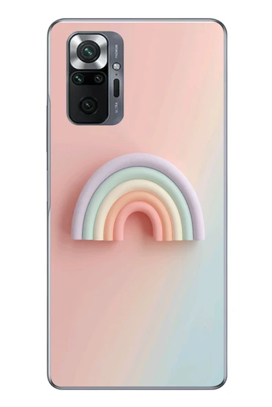 Le Balvo Redmi Note 10 Uyumlu Gökkuşağı Pastel Baskılı Silikon Kılıf ürün görseli 1