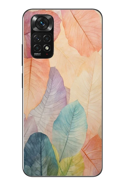 Le Balvo Redmi Note 11 - 11s Uyumlu Hafif Yapraklar Baskılı Silikon Kılıf ürün görseli 1