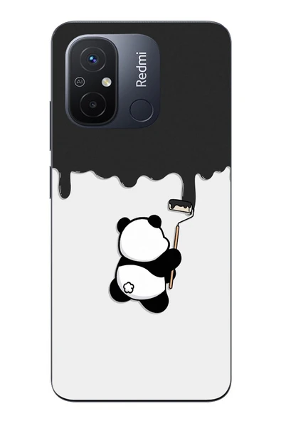 Le Balvo Redmi 12C Uyumlu Boyacı Panda Baskılı Silikon Kılıf ürün görseli 1