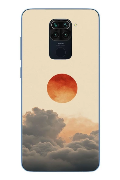 Le Balvo Redmi Note 9 Uyumlu Bulut ve Güneş Baskılı Silikon Kılıf ürün görseli 1