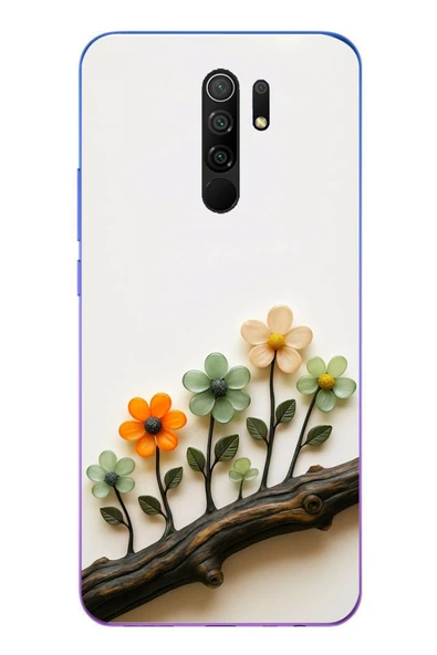 Le Balvo Redmi 9 Uyumlu Dalda Açan Çiçekler Baskılı Silikon Kılıf ürün görseli 1