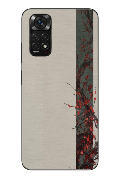 Le Balvo Redmi Note 11 - 11s Uyumlu Sade Sonbahar Sarmaşık Baskılı Silikon Kılıf ürün görseli 1
