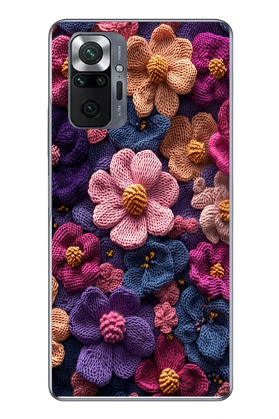 Le Balvo Redmi Note 10 Uyumlu Çiçek Örgüsü Baskılı Silikon Kılıf ürün görseli 1