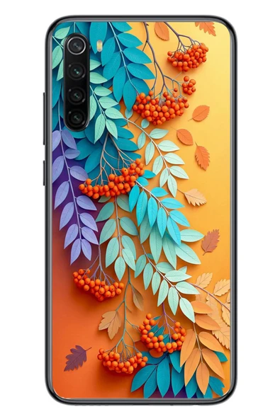 Le Balvo Redmi Note 8 Uyumlu Pastoral Çicekler Baskılı Silikon Kılıf ürün görseli 1