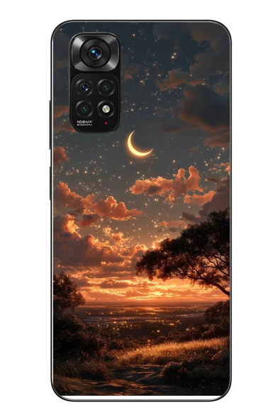 Le Balvo Redmi Note 11 - 11s Uyumlu Ay Gecesi Baskılı Silikon Kılıf ürün görseli 1