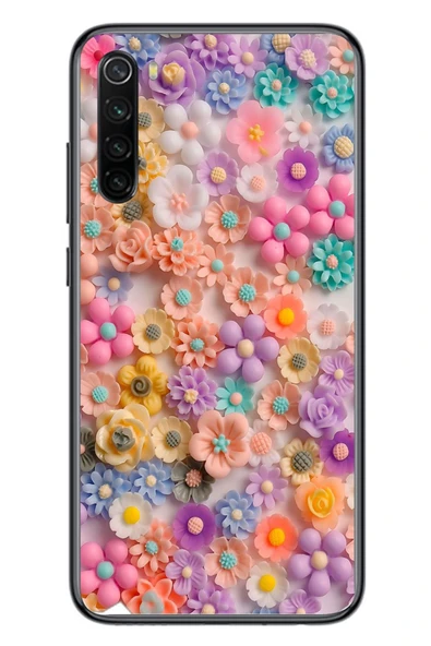Le Balvo Redmi Note 8 Uyumlu Çiçek Bükleleri Baskılı Silikon Kılıf ürün görseli 1