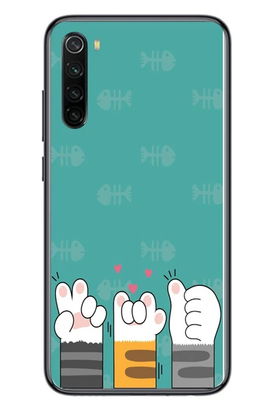 Le Balvo Redmi Note 8 Uyumlu Kedi Patileri Baskılı Silikon Kılıf ürün görseli 1