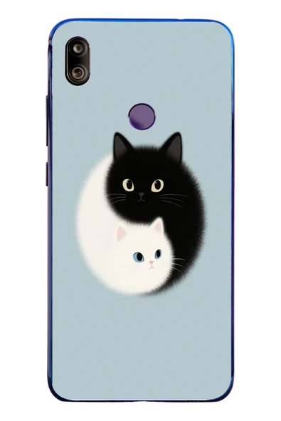 Le Balvo Redmi Note 7 Uyumlu Yin Yang Kediler Baskılı Silikon Kılıf ürün görseli 1