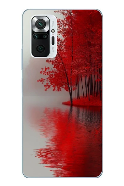 Le Balvo Redmi Note 10 Pro Uyumlu Sonbahar Gölü Baskılı Silikon Kılıf ürün görseli 1