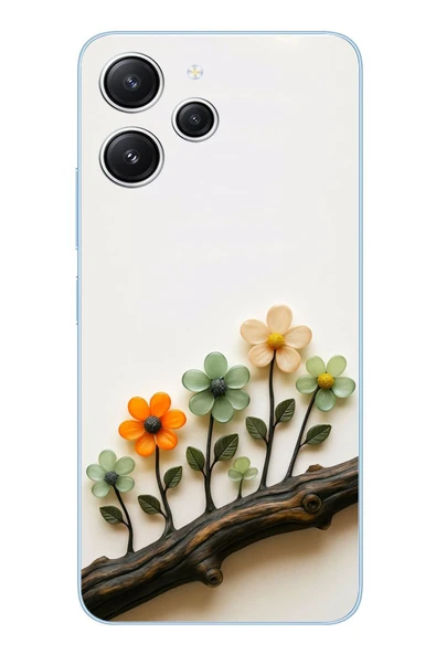 Le Balvo Redmi 12 Uyumlu Dalda Açan Çiçekler Baskılı Silikon Kılıf ürün görseli 1