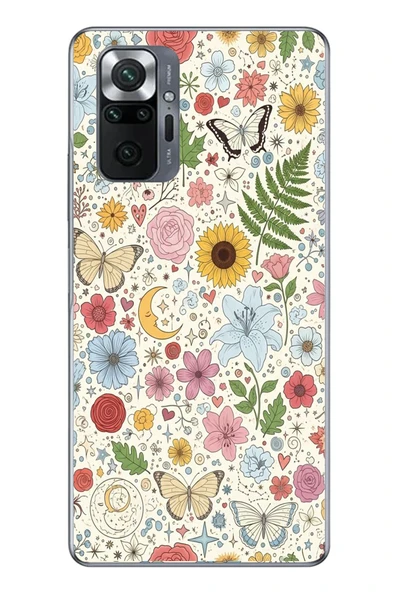 Le Balvo Redmi Note 10 Uyumlu Bitkilerin Ahengi Baskılı Silikon Kılıf ürün görseli 1