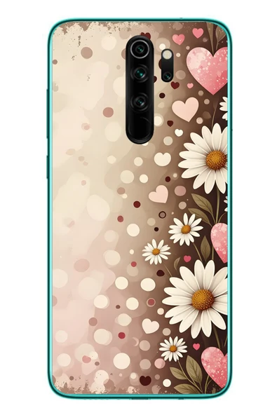 Le Balvo Redmi Note 8 Pro Uyumlu Kalpli Papatya Damlaları Baskılı Silikon Kılıf ürün görseli 1