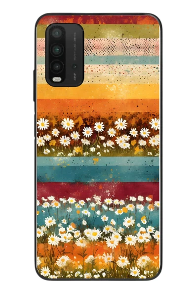 Le Balvo Redmi 9T Uyumlu Çiçek Katmanları Baskılı Silikon Kılıf ürün görseli 1