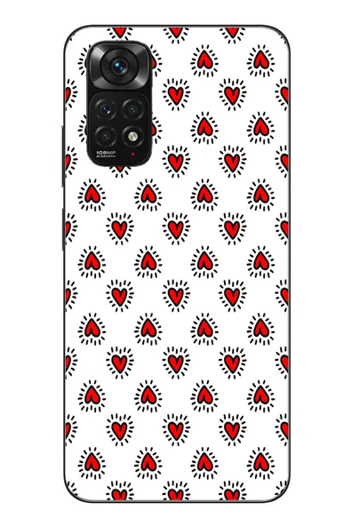 Le Balvo Redmi Note 11 - 11s Uyumlu Kalp Çizgisi Baskılı Silikon Kılıf ürün görseli 1