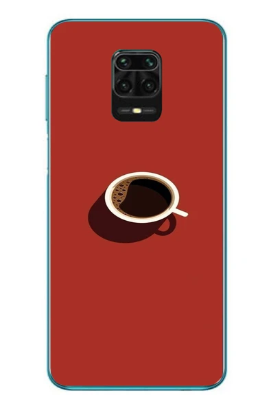 Le Balvo Redmi Note 9s Uyumlu Sade Kahve Kupası Baskılı Silikon Kılıf ürün görseli 1