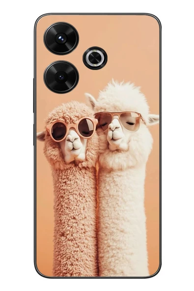 Le Balvo Redmi 13 Uyumlu Sevgili Lamalar Baskılı Silikon Kılıf ürün görseli 1